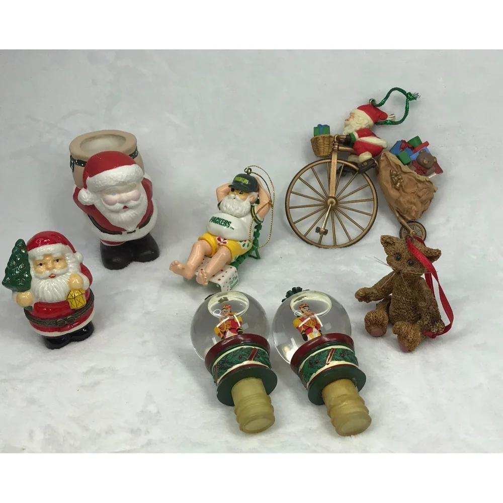 Vintage Christmas Reseller Bundle Radko Wine Stoppers Hallmark Kurt Adler Russ